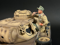 Pz. III tank crew smoking pipe