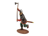 Viking wearing Spangenhelm, Attacking with Axe