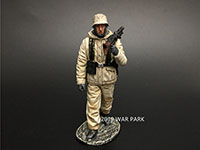 Soldier marching with MG42