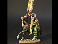 Crow Warrior with War Flag