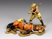 Reiter mit totem Pferd