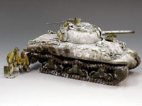 besch�digter M4 Sherman mit 2 Figuren
