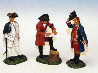 General J. Wolfe mit 2 Offizieren