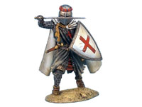 Templar Knight with Sword and Cloak