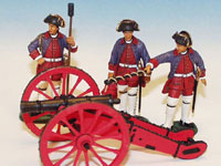 Franz�sische Kanone mit 3 Mann Bedienung