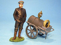 Mechanic + oil cart