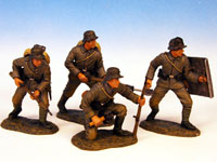 4 Mann der Sturmtruppen (Grabenkampf)