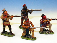 4 Indianer mit Musketen