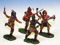 4 Indianer vorst�rmend
