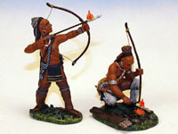 2 Indianer mit Brandpfeilen