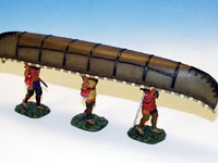 3 Indianer, Kanu tragend
