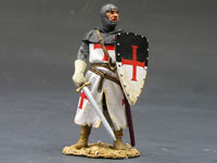 Ritter stehend mit Schwert und Schild
