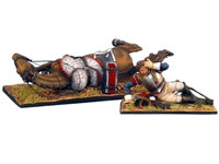 French 5th Cuirassiers Dazed Trooper and Downed Horse