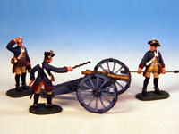 Preussische Artillerie mit 3 Mann Bedienung