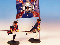 2 Offiziere mit Regimentsfahne (IR 18)