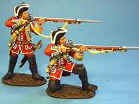 Britische Linieninfanterie, 2 Mann schiessend, 28. Regiment
