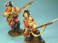 Britische Linieninfanterie, 2 Mann verwundet