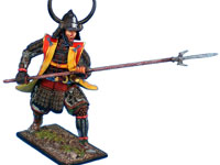 Noble Samurai Daimyo in Horned Helmet