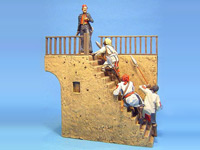 Gordon at Khartoum (5-tlg. 4 Figuren und Treppe)