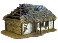 Russian Village House with thatched Roof