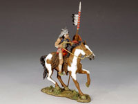 Indianer mit Wolfskopf zu Pferd