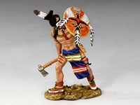 Indianer mit Schild, abwehrend