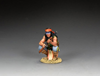 "Black Knife" Crouching Apache Warrior